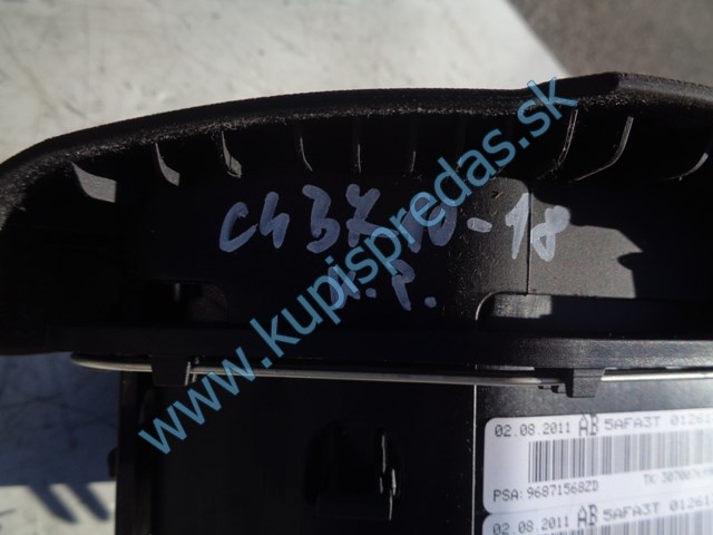 prístrojová doska na citroen c4 B7, aitbagy, 